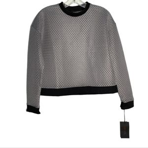 Noli women's mesh top color gray and black size S